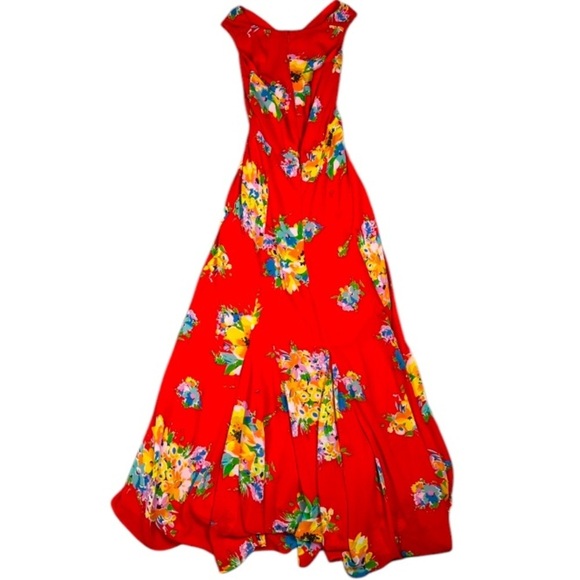 Lauren Ralph Lauren Dress Womens 0 Black Label Floral Formal Beach Boho Vacation - Picture 7 of 8